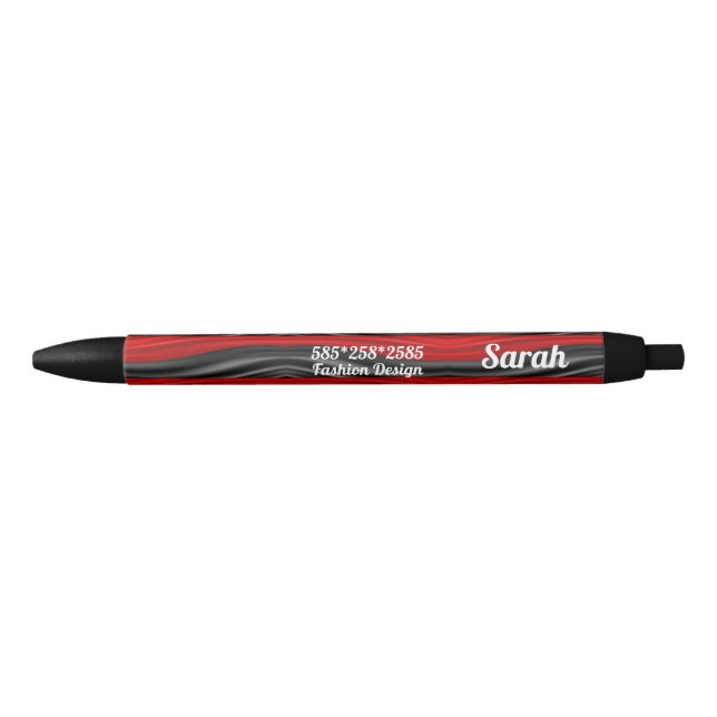 Stylo d'affaires design rouge et noir (Devant)
