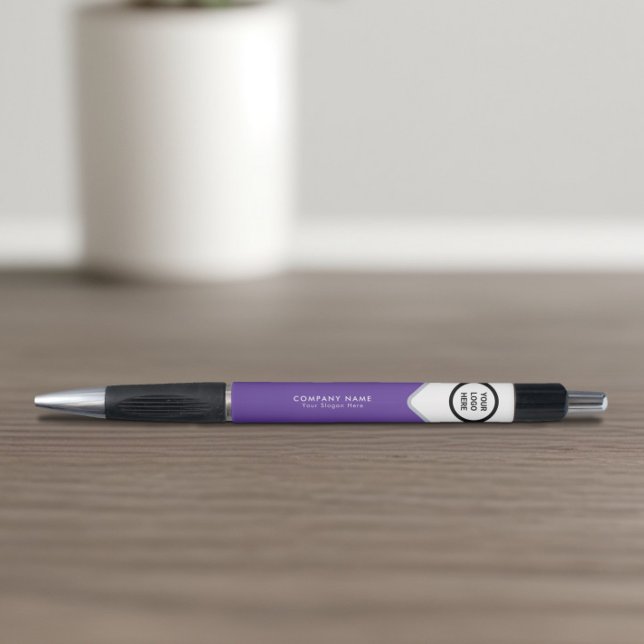 Stylo de branding promotionnel violet logo d'entre (Créateur téléchargé)