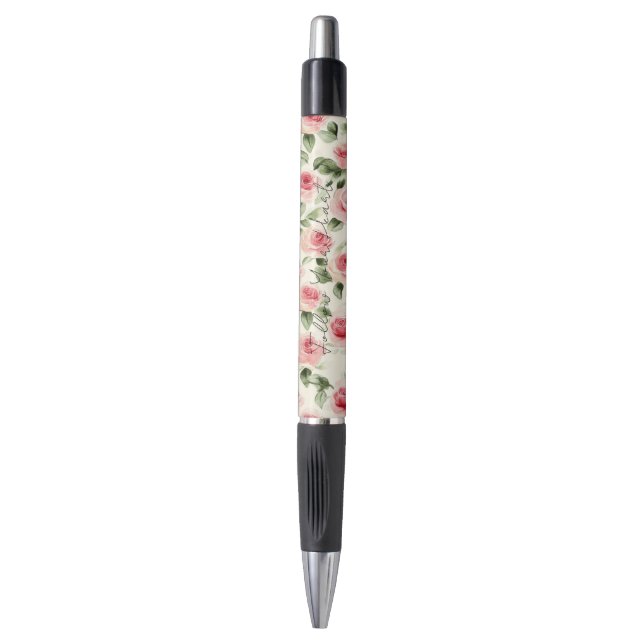 Stylo De jolies roses roses   (Devant (Vertical))