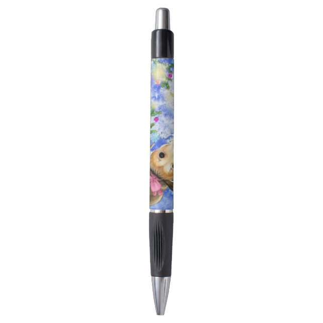 Stylo de Noël J'aime mes animaux (Devant (Vertical))