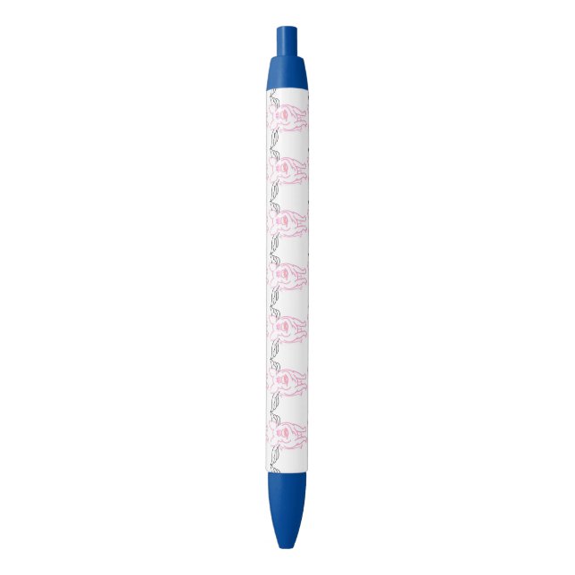 Stylo de porc rose et blanc de vol (devant Vertical)