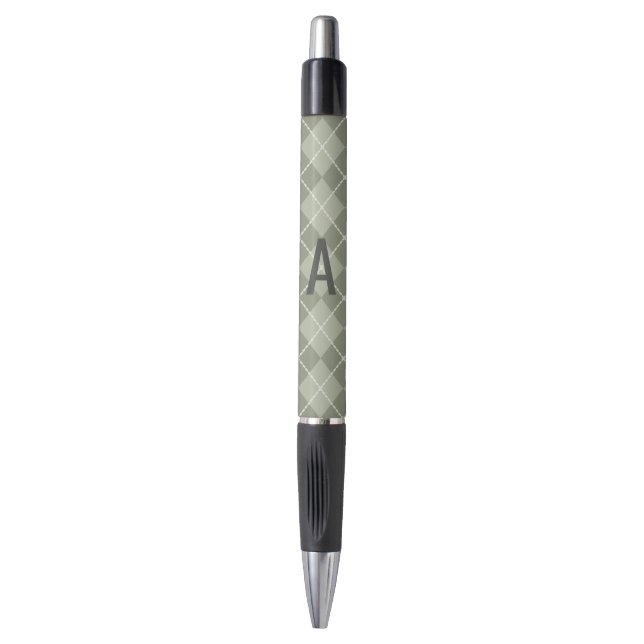 Stylo de rédaction Monogram Argyle Cadeau (Devant (Vertical))
