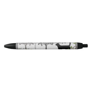 Stylo de serrage noir Chat enchanté, Encre noire