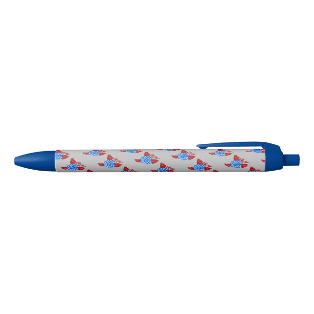 Stylo d'écriture Rose bleu (Haut)