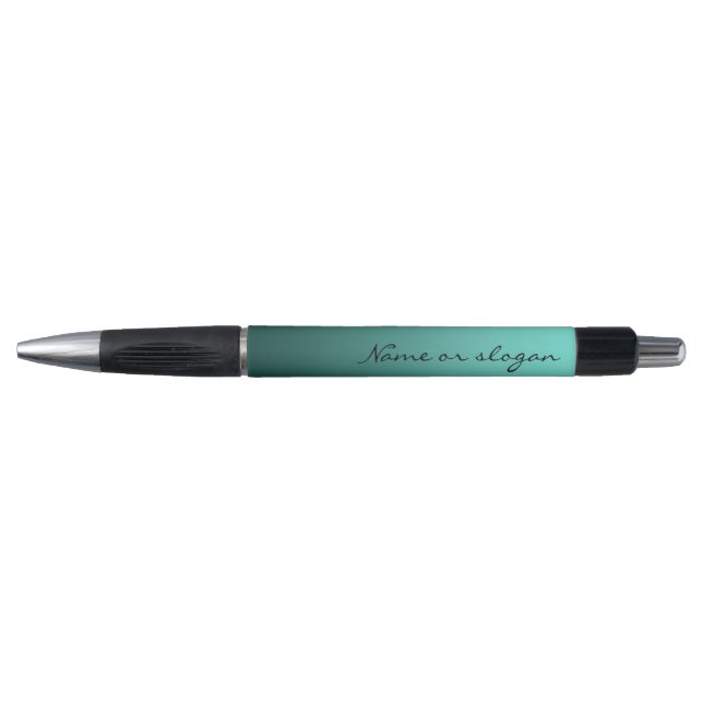 Stylo Dégradé élégant Turquoise avec texte personnalisé (Devant)