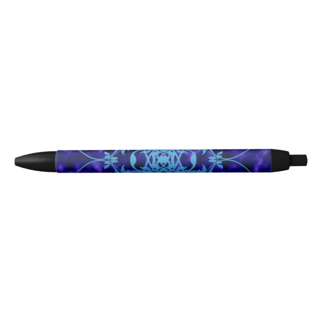 Stylo d'encre noir Porte bleue (Devant)
