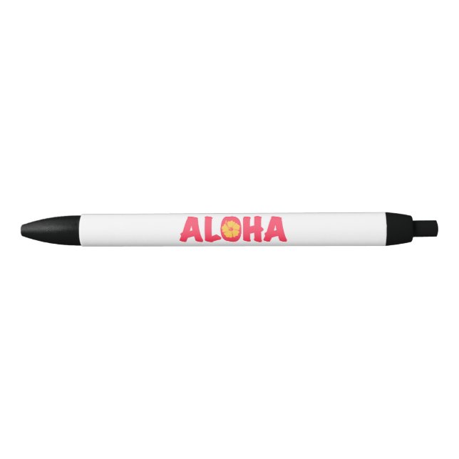 Stylo d'encre noire Aloha (Devant)