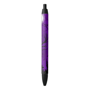Stylo d'encre noire Éffrayant pourpre