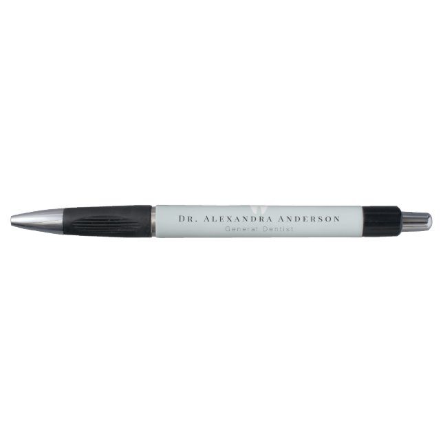 Stylo Dentiste Dents Blanches Bleu Clair (Devant)
