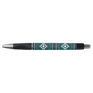 Stylo Design aztèque en couleur turquoise