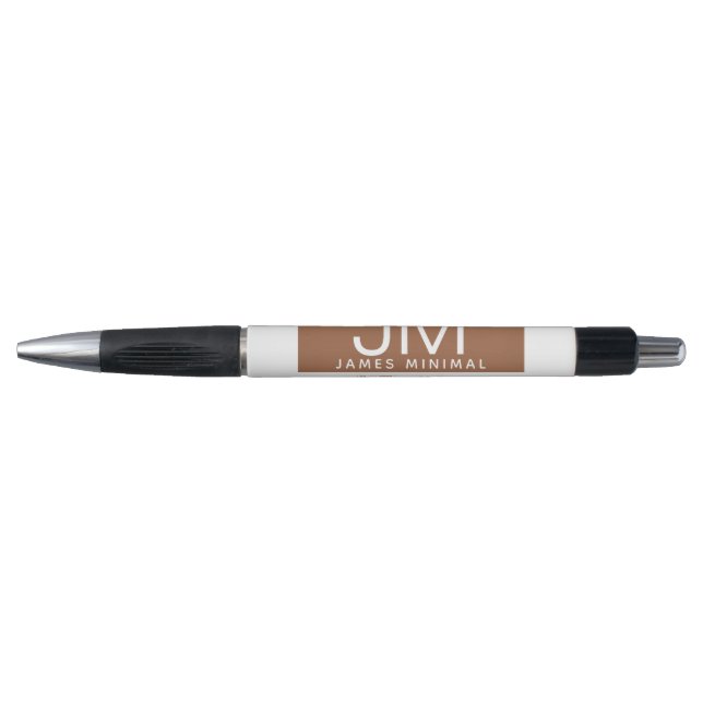 Stylo Design minimaliste professionnel moderne | Marron  (Devant)