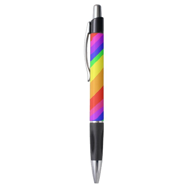 Stylo Diagonal Rainbow Stripes Motif (Haut (Vertical))