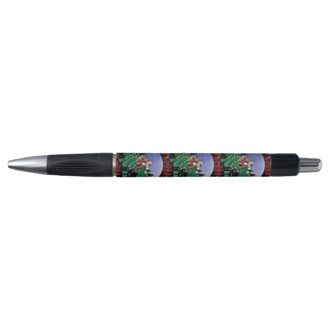 Stylo Dinosaure Santa Claus (Devant)
