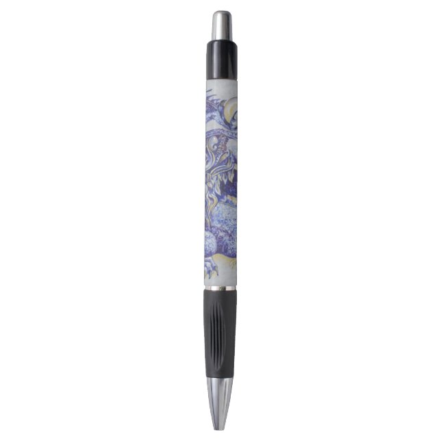 Stylo Dragon bleu (Devant (Vertical))