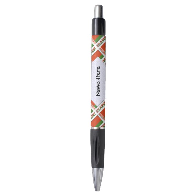 Stylo Drapeau de Biélorussie en carrés personnalisé avec (Devant (Vertical))