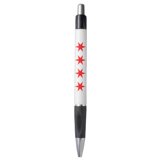 Stylo Drapeau de Chicago (Illinois) Pen (Devant (Vertical))