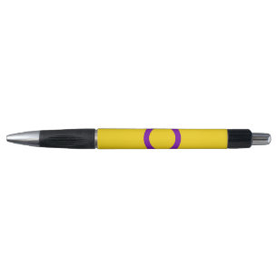 Stylo Drapeau de fierté intersexe de SlipperyJoe's fond 