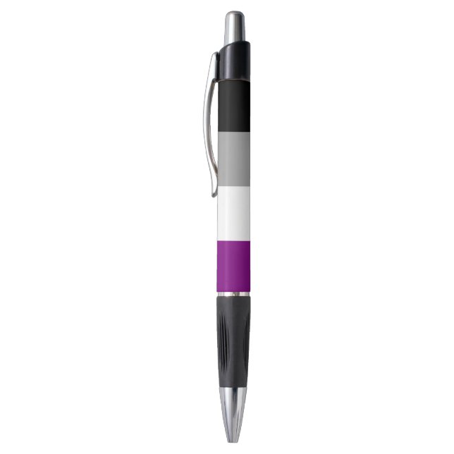 Stylo Drapeau de la fierté asexuelle (Haut (Vertical))