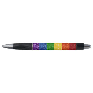 Stylo Drapeau de la Rainbow Pride de la Parties scintill