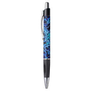 Stylo Éclair électrique néon bleu Tesla Coil