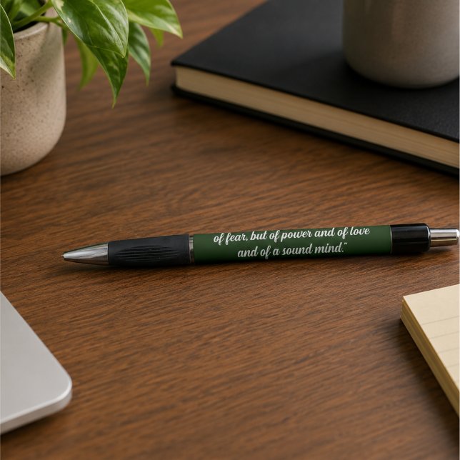 Stylo Écriture élégante Verset de la Bible vert foncé  (Créateur téléchargé)