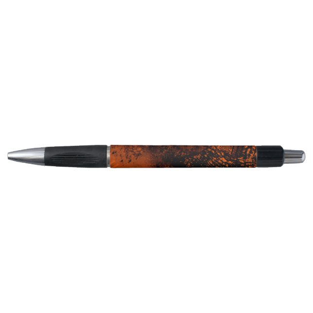Stylo Effet Dessin de peinture orange et noir (Devant)