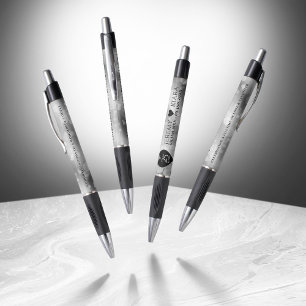 Stylo Élégant 25e anniversaire de Mariage d'argent