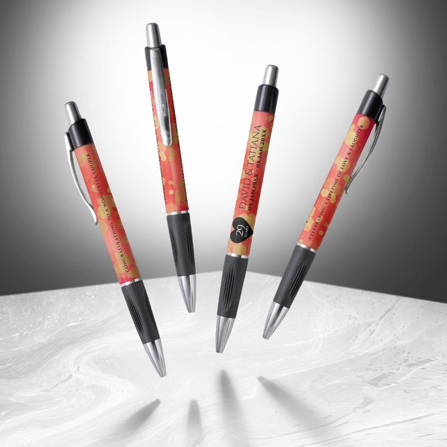 Stylo Élégant 29e anniversaire du Mariage Garnet (Elegant 29th Garnet Wedding Anniversary Pen Cover Photo)