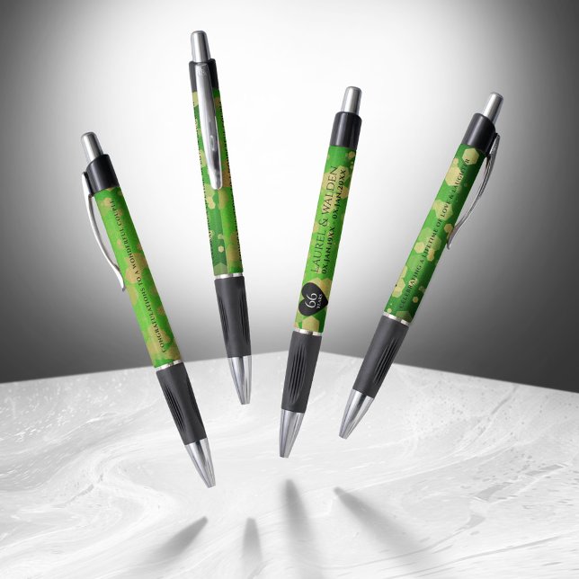 Stylo Élégant 66ème anniversaire de Mariage Titanite (Elegant 66th Titanite Wedding Anniversary Pen Cover Photo)