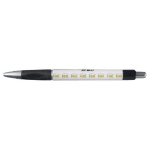 STYLO ÉLÉGANT BLANC PERSONNALISABLE MODERNE MARQUE VÉRIF