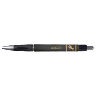 Stylo Elégant Classic Chic Black Gold Horse personnalisé