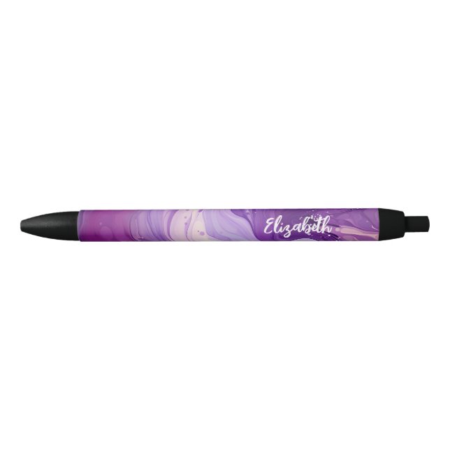 Stylo Élégant Personnalisé En Encre Violette (Devant)
