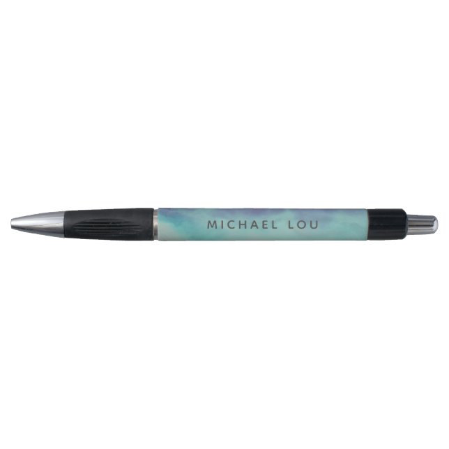 Stylo Elégante Aquarelle Bleue Pastel Classique Artistiq (Devant)