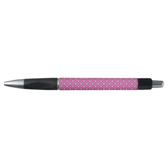 Stylo Éléments géométriques bleu et rose de la marine (Devant)
