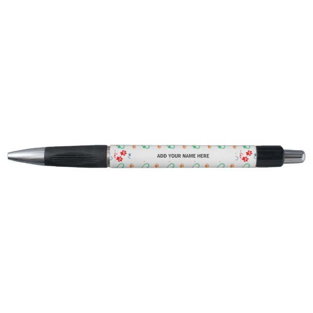 Stylo Empreintes de pattes de CHIENS mignons et COEURS A (Devant)