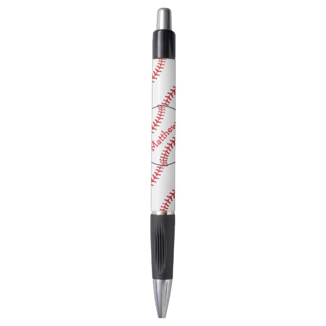 Stylo en caoutchouc Abstrait de baseball (Devant (Vertical))