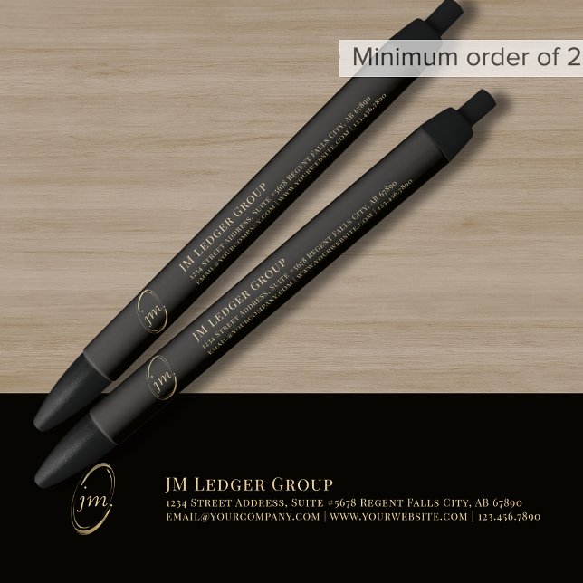 Stylo en or noir personnalisé Stylo promotionnel (Créateur téléchargé)