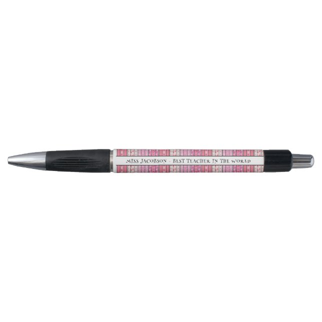 Stylo Enseignant de texte personnalisé (Devant)