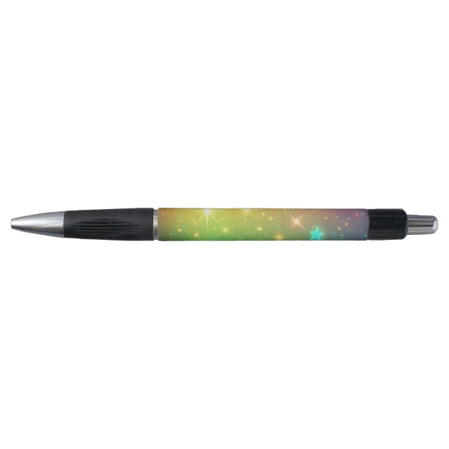 Stylo Espace étoile arc-en-ciel coloré (Devant)