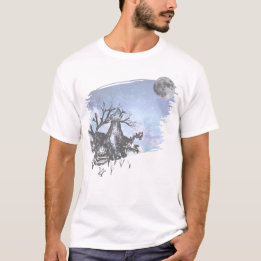 Stylo et Loup d'encre et T-shirt Pleine lune