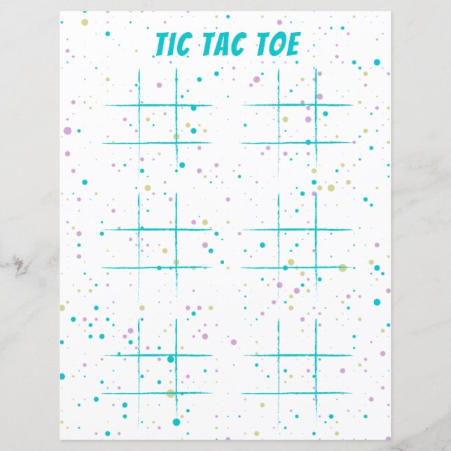 Stylo et papier Jeu Tic Tac Toe Amusant (Devant)
