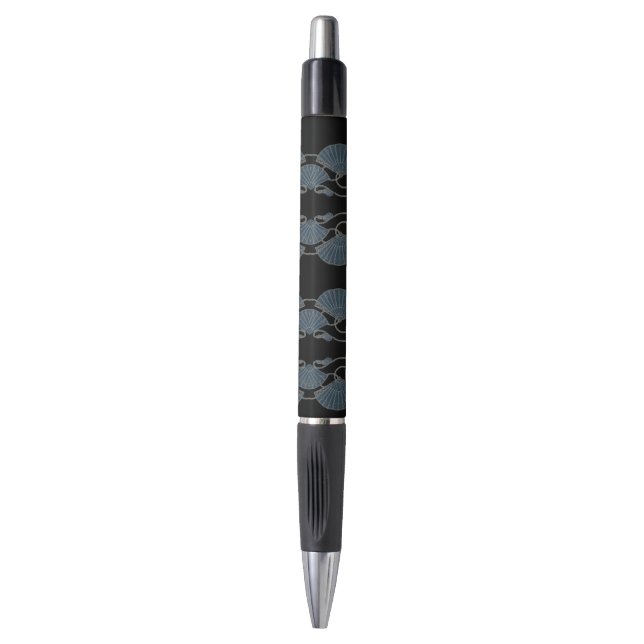 Stylo Éventail Bleu Élégant (Devant (Vertical))