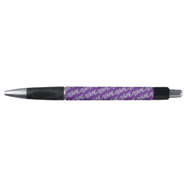 Stylo Faux diamant sur fond violet (Devant)
