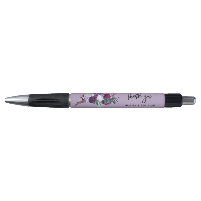 Stylo Faveurs de mariage botaniques écriture florale (Devant)
