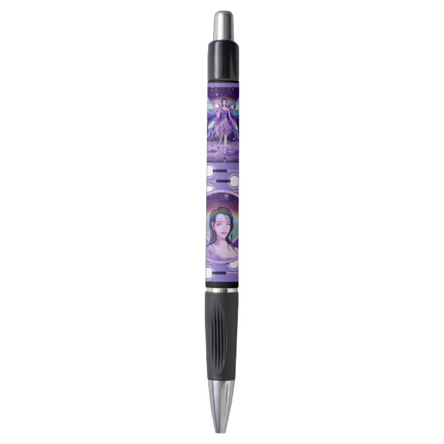 Stylo Fée de pluie violette (Devant (Vertical))