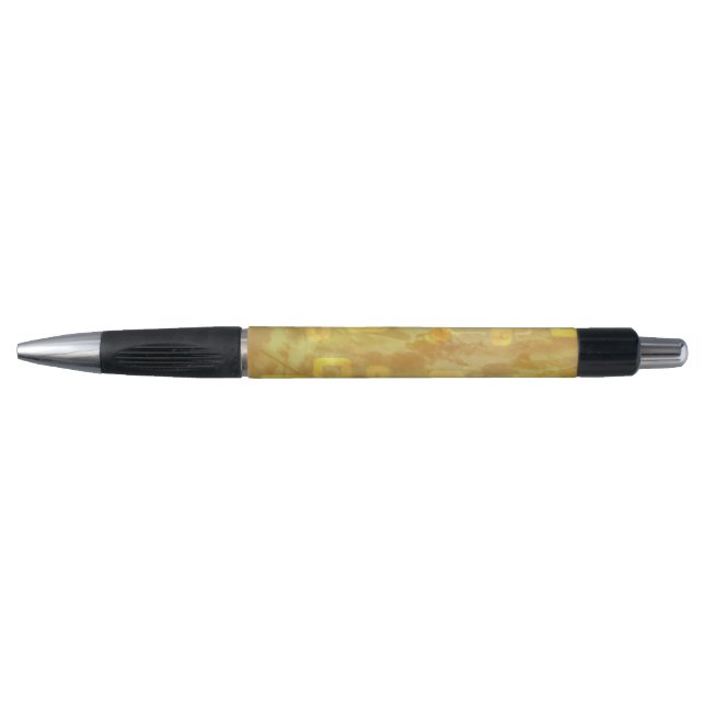 Stylo Fête festive moderne chic jaune géométrique (Devant)