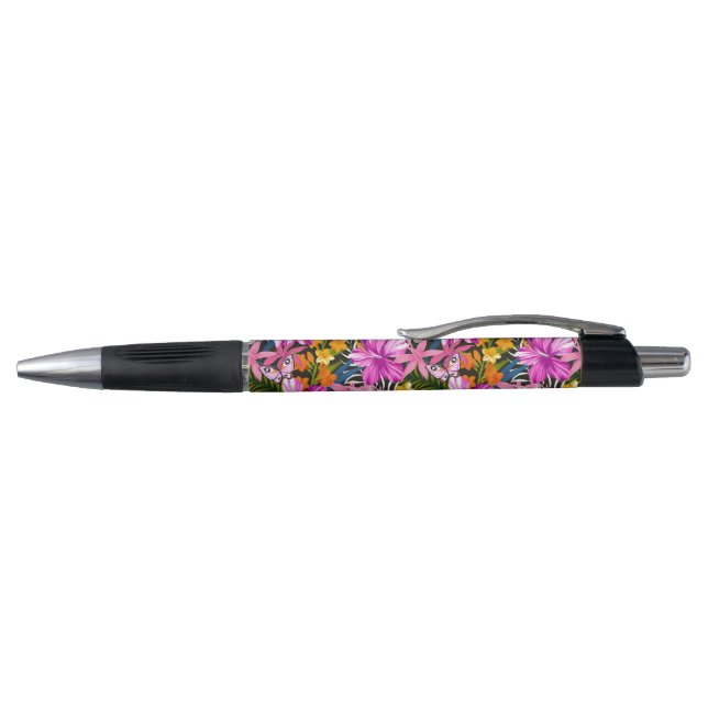 Stylo Feuille et fleurs tropicaux (Haut)