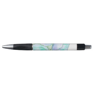 Stylo Feuilles botaniques aquarelle vert menthe lavande