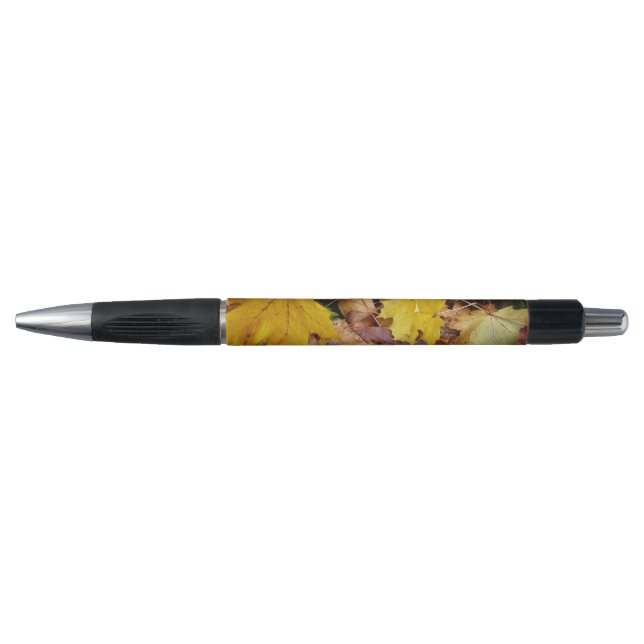 Stylo Feuilles de Érable Tombées Jaune Automne Nature (Devant)
