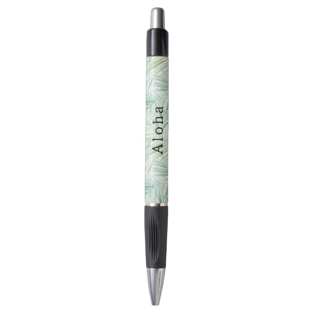 Stylo Feuilles Tropicales Vertes Aloha (Devant (Vertical))